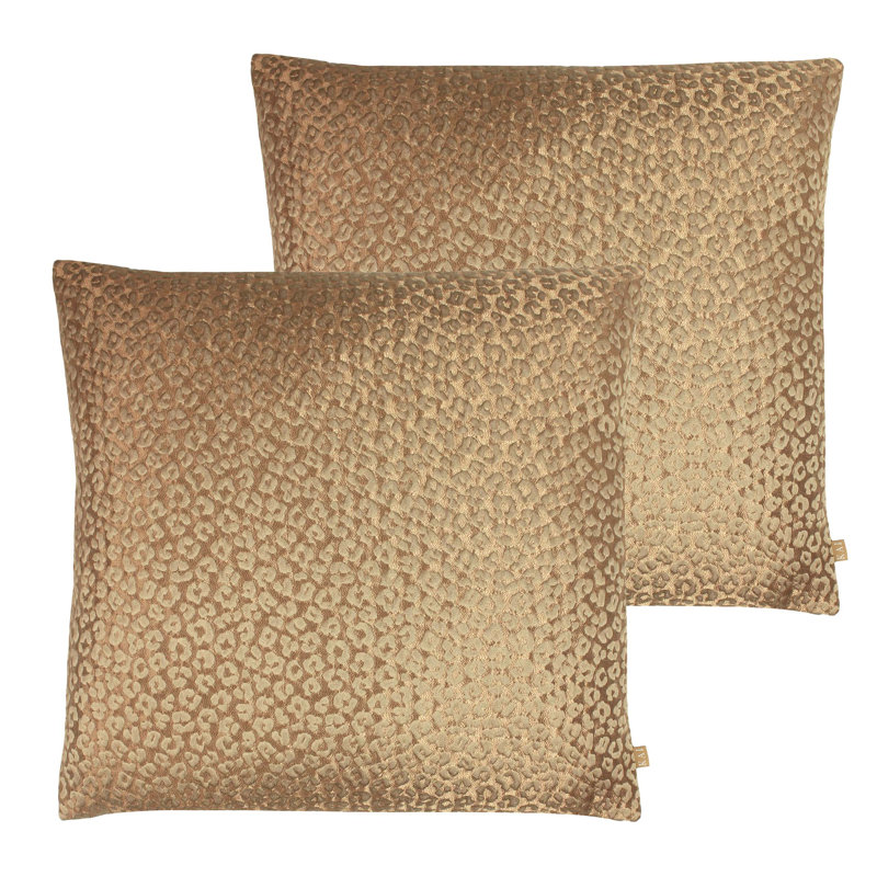 Animal Print Rectangular Cushion, Clay, 50cm H x 50cm W x 20cm D