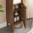Render Tall Narrow Bathroom Storage Cabinet In Oak-101179014