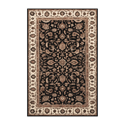 Machine Washable Persian Brown Area Rug