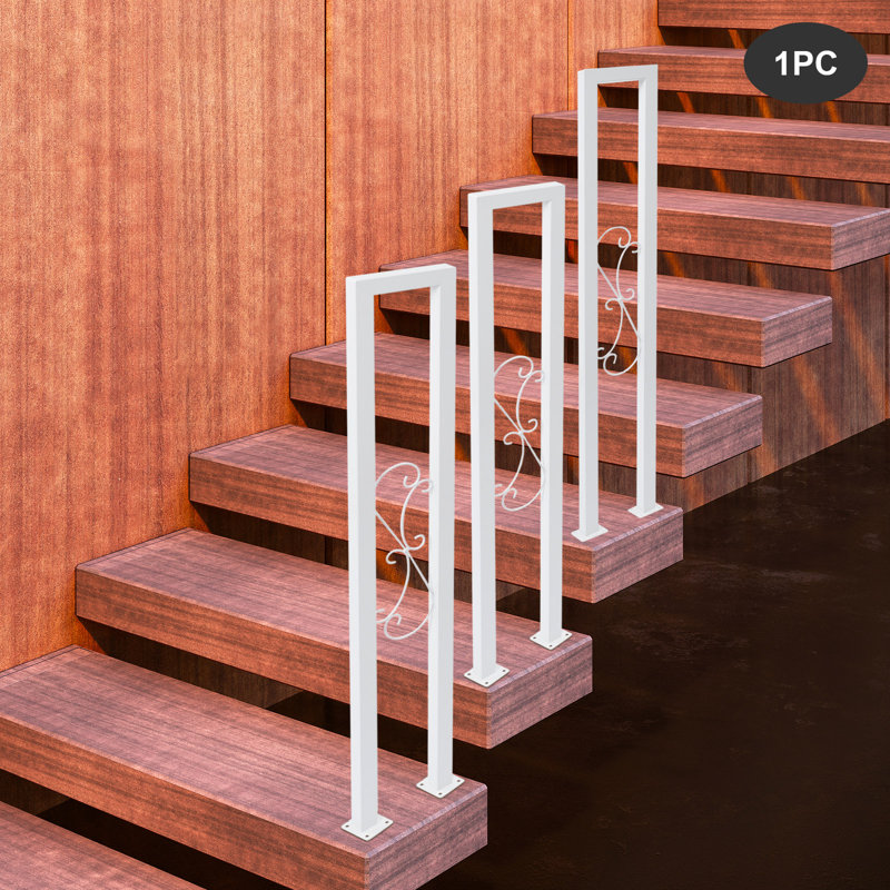 Mains courantes pour escalier intérieur Mains courantes en forme de U Rampe d'escalier industrielle pour porche, jardin, couloir
