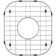 Sink Protector Grid 11-11/16" X 13-3/16", Centred Drain With Corner Radius 3-1/2"