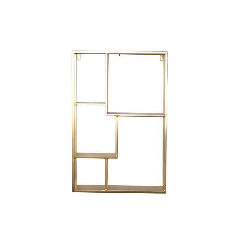 Roeper 5 Piece Metal Accent Shelf, 60cm H x 40cm W x 12cm D, Black