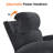 Swivel Glider Rocker Power Recliner Chair with Adjustable Headrest & Phone Holder, Fabric-1910950067