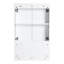 Meuble-lavabo moderne blanc brillant 48 po avec lavabo en résine, portes à fermeture en douceur, 1 armoire murale et armoire latérale, quincaillerie de porte de fermeture de l'unité de rangement, conception à fixation flottante, meubles en contreplaqué