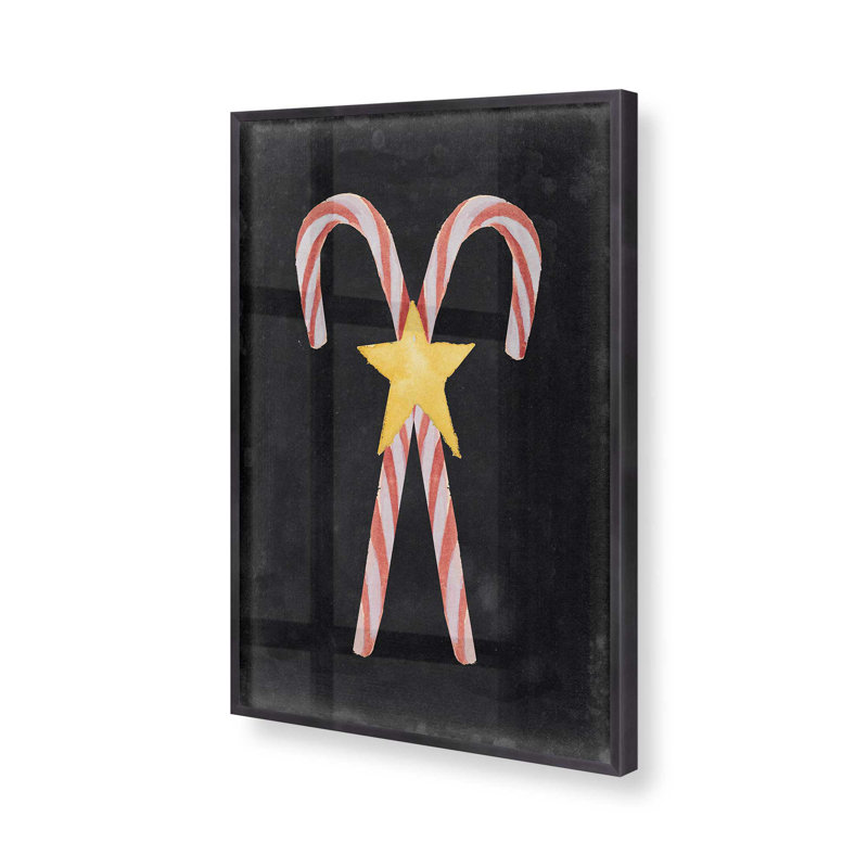 Imprimé magique «Candy Cane», Cadre en zinc patiné, H 15,25 po x l 12,25 po