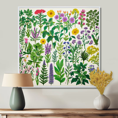 «Collage of Blooming Spring Flower - Wildflowers», reproduction d'art murale