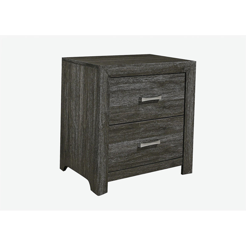 Table de chevet 1 pièce, Gris foncé