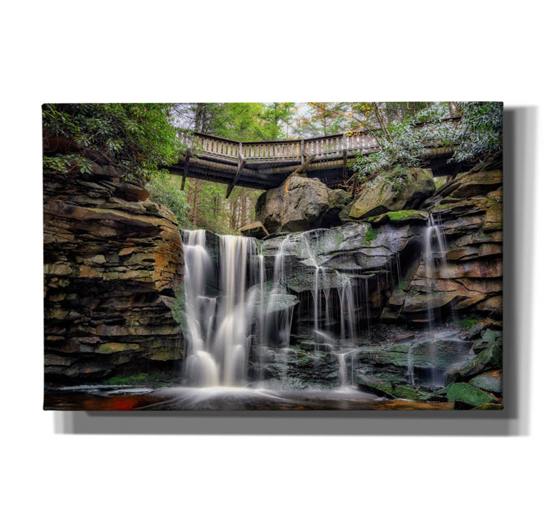 «Elakala Falls» par Rick Berk, art mural sur toile, H 40 po x l 60 po x P 1,5 po