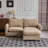 3-Piece L Shaped Modular Sectional Sofa with Ottoman, Free Combination for Customizable Comfort and Style-318317809-312242314