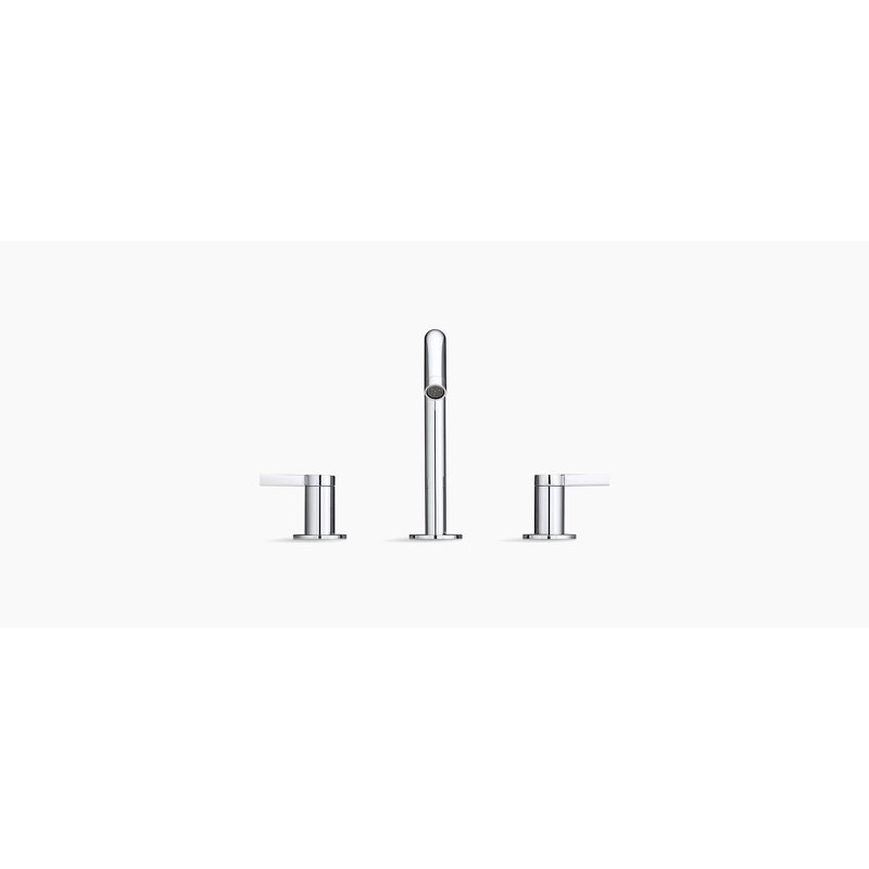 Stillness® Widespread Bathroom Faucet with Drain Assembly, Vibrant Polished Nickel