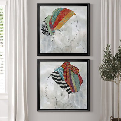 Portrait of Afrique I - ensemble de 2 reproductions d'impressions