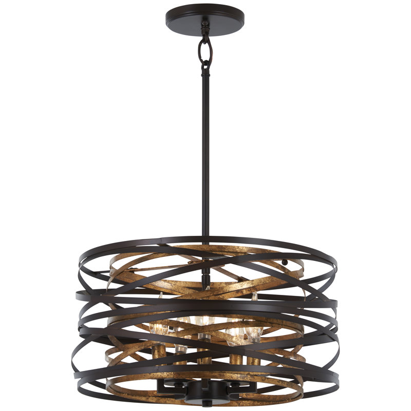 Harnett 5 - Light Dimmable Drum Chandelier