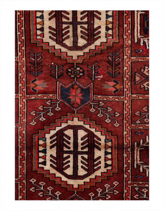 One-of-a-Kind 3'9"x9'9" Area Rug in Rust/Red/Beige
