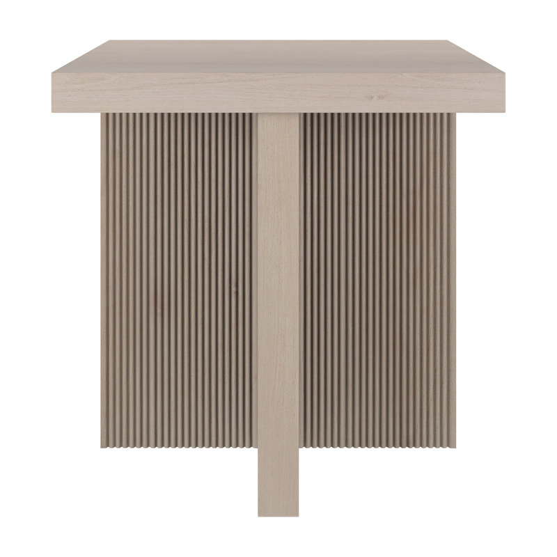 Boden Square Side Table, White, White Wood