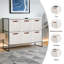 Ensemble de 6 bacs de rangement pliables en lin kaki 13 po x 13 po x 13 po avec poignées en cuir, cubes de placard pliables, planches de rangement renforcées