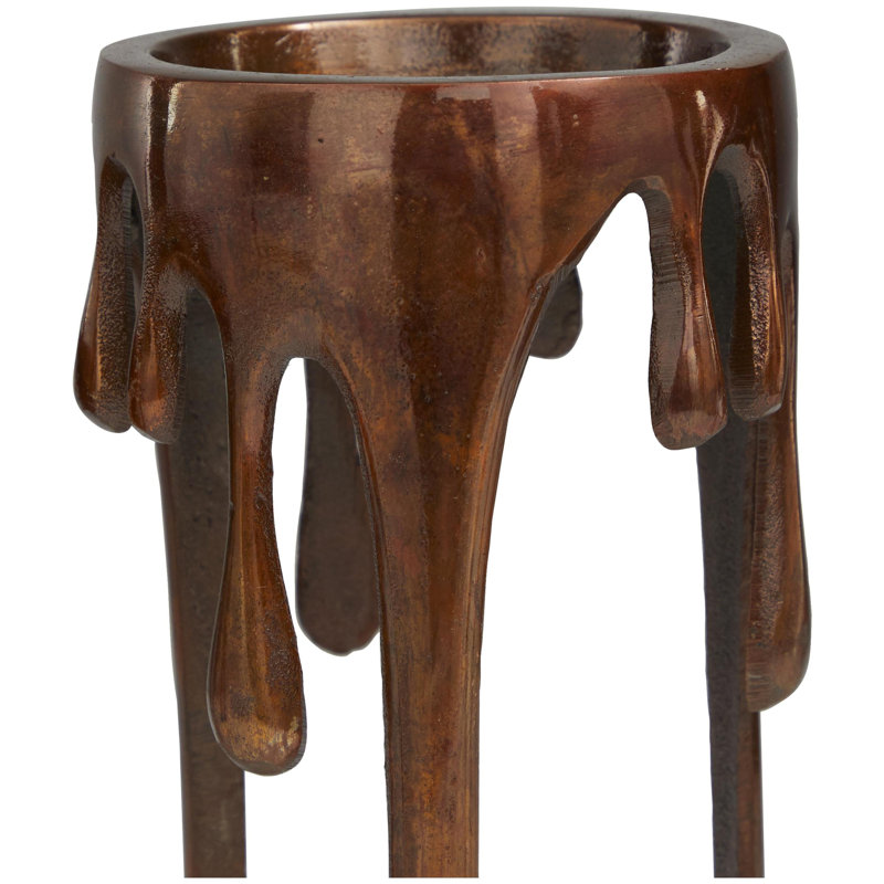 Moderna 11.80'' H Aluminum Tabletop Candlestick, Copper