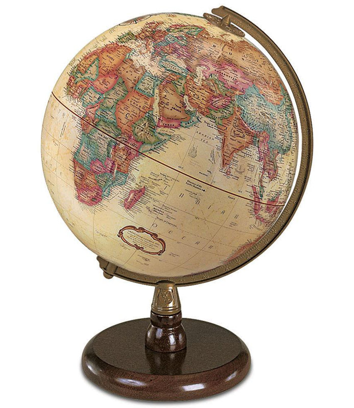 Globe terrestre en relief 9 po