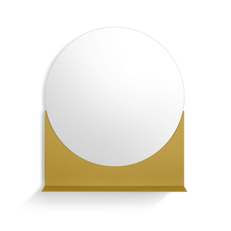 Glance Metal Wall Mirror, Mustard