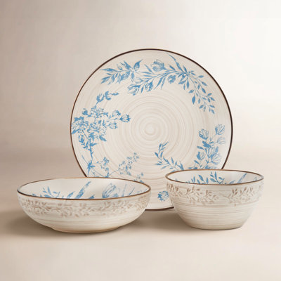 Salma 12-Piece Stoneware Dinnerware Set, Service for 4