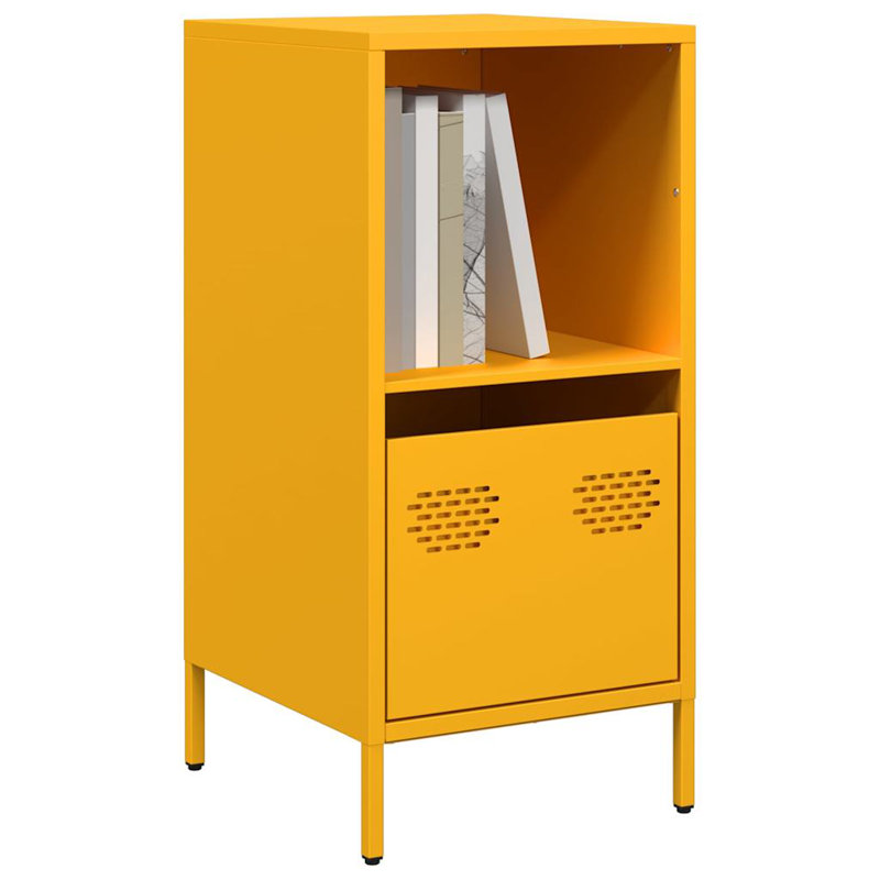 Roslie Cabinet Office Storage Cabinet, Mustard Yellow