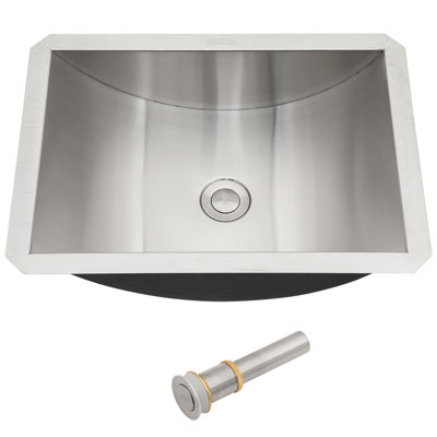 18"x13" Brushed Nickel Stainless Steel Undermount Bathroom Sink With Pop Up Drain, Su304 Construction For Robustness, Nano Surface Repels Water Like A , Smooth Basin Effortless Cleaning, 18x13x5 Inch