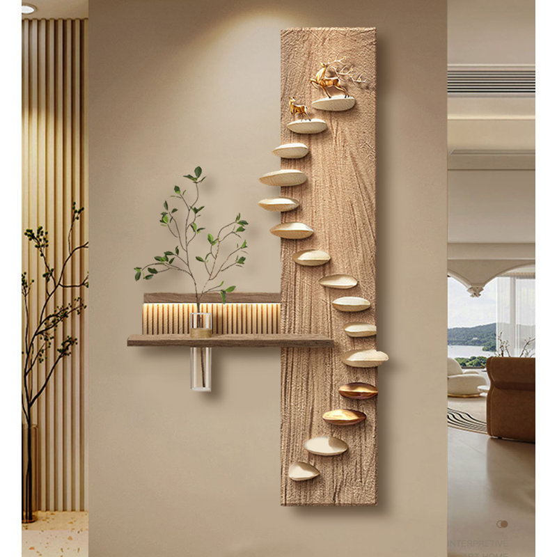 Décoration murale lumineuse à DEL avec verdure artificielle de style crème, H 62,99 po x l 31,5 po x P 4,72 po