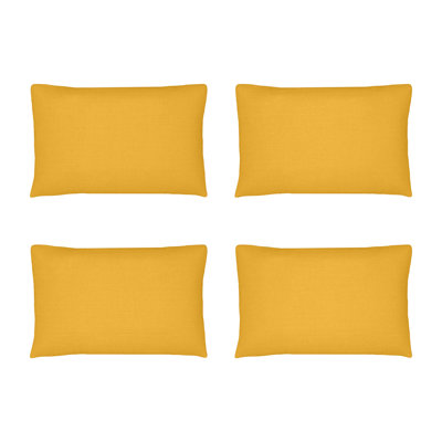 Set of 4 Sunbrella Throw Pillows, 12x18 Inch Rectangle Outdoor Throw Pillows Inserts with Covers