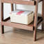 Bibliothèque en noyer avec abat-jour en chêne à 3 niveaux, imperméable et stable pour une utilisation à long terme