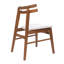Chaises d'appoint de salle à manger rembourrées modernes avec pieds courbés et en bois massif pour la salle à manger / salon-1128786246-1128786240