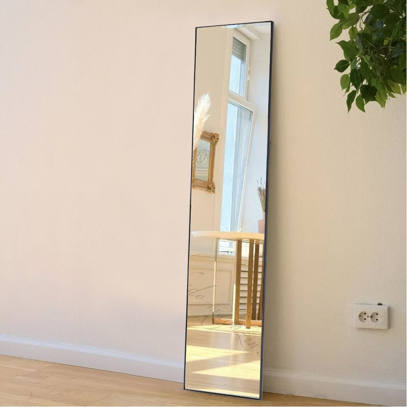 Metal Rectangle Mirror, Black