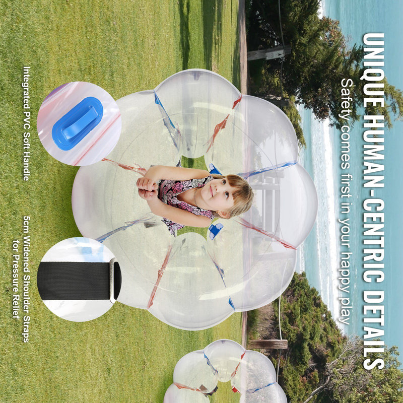 VEVOR Inflatable Bumper Balls 2-Pack 4FT/1.2M PVC Sumo Zorb Balls for Kid & Teen, 35.4" H x 46.3" W x 46.3" D