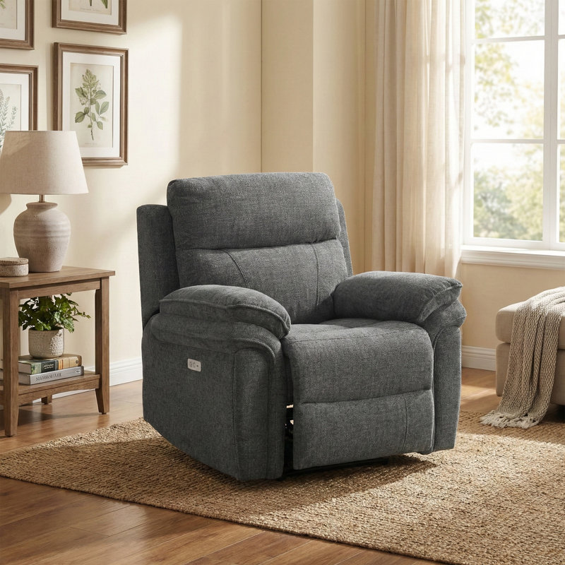 Coombs 106cm Wide Standard Recliner, Dark Grey
