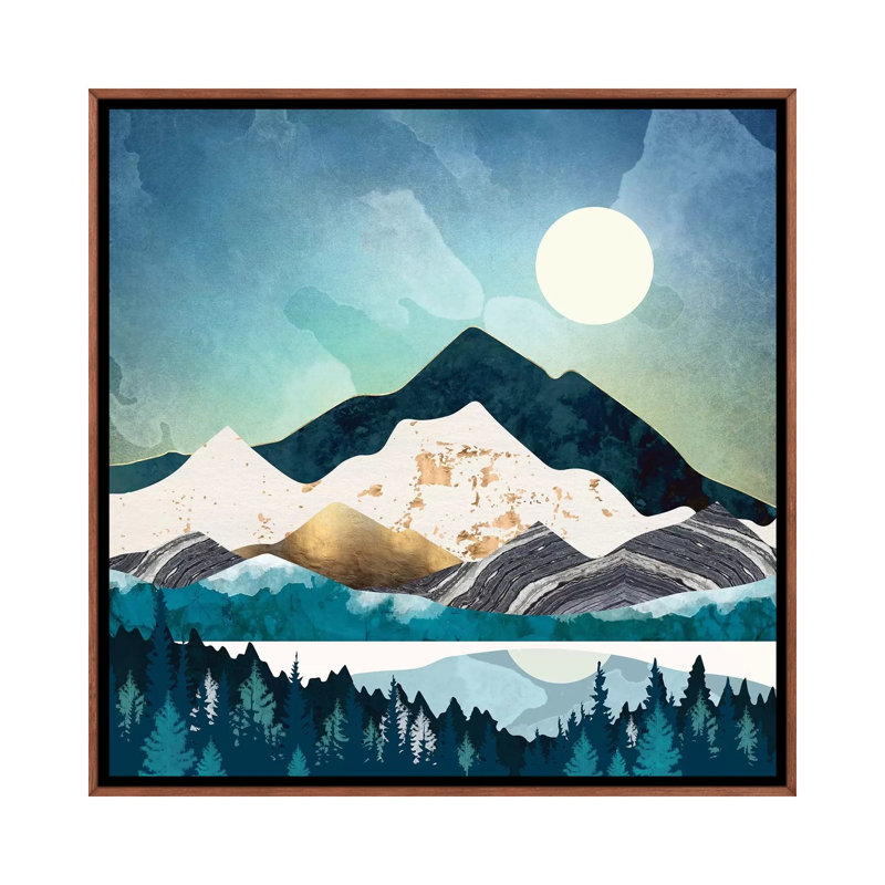«Evening Forest», reproduction d'impression, Pas de tapis, H 26 po x l 26 po x P 1,5 po
