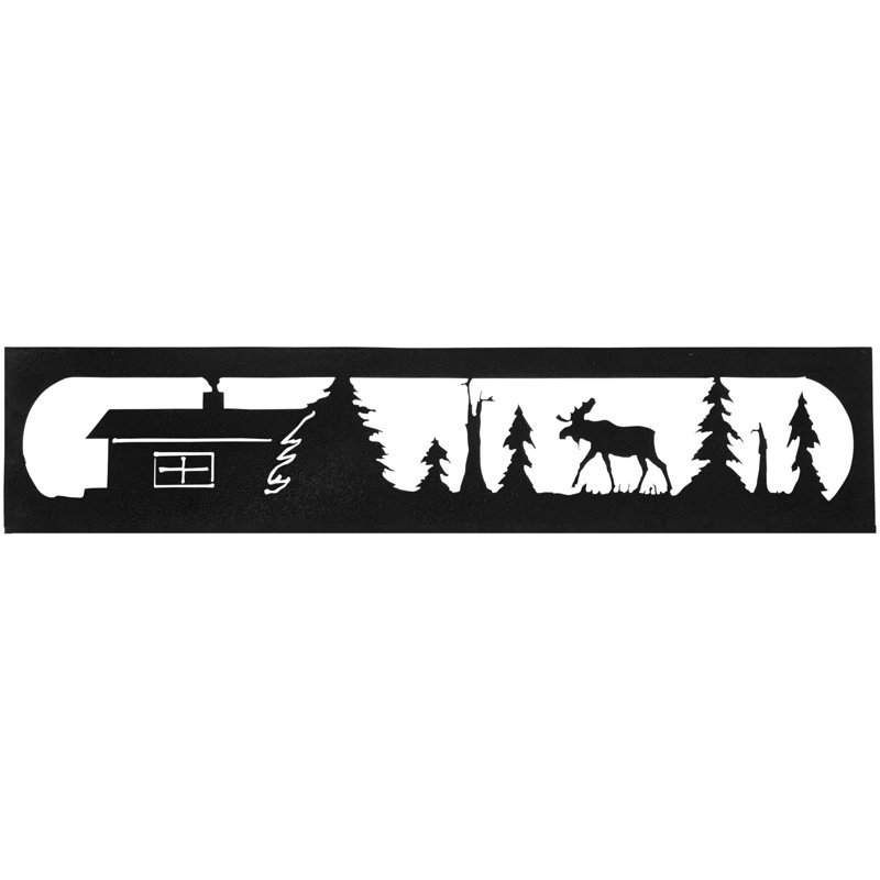 Handmade Rustic Landscape & Nature Wall Decor on Metal, Black