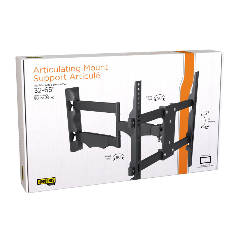 ProMounts Premium Articulating/Full Motion TV Wall Mount for 32" to 65" TVs up to 80lbs