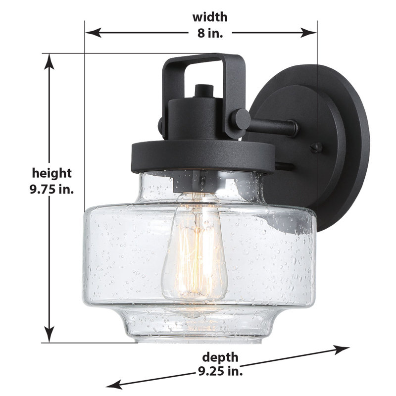 Morones Metal Wall Light, 8.25" H x 9.25" W x 9.75" D