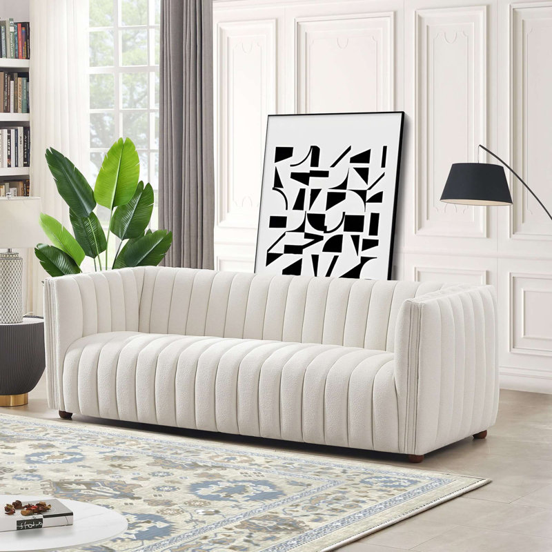 Canapé-lit beige d'avril Mid-Century