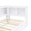 Lit de jour avec armoires de rangement et ports USB