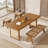 Brown Rectangular Solid Wood Dining Table-765360748