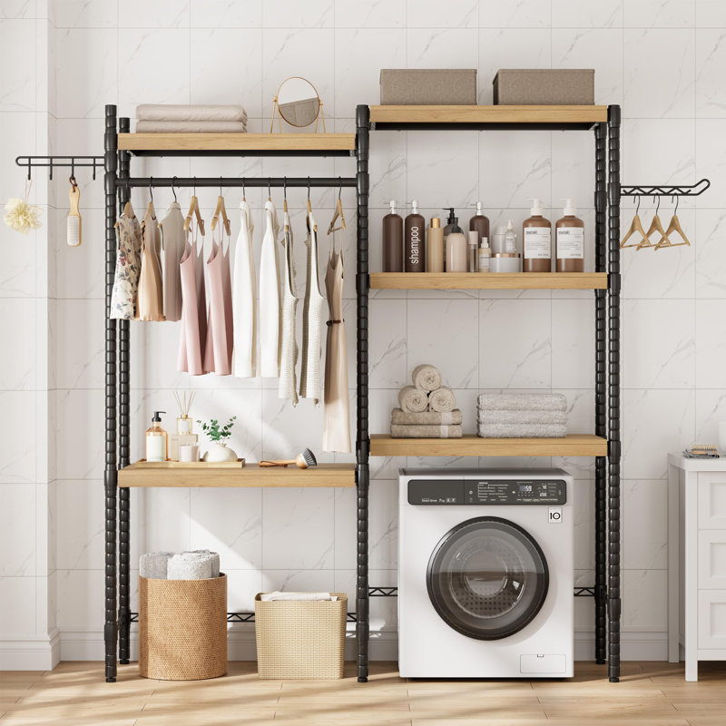 Storage Rack, 31cm H x 95cm W x 40.5cm D, Matte Black
