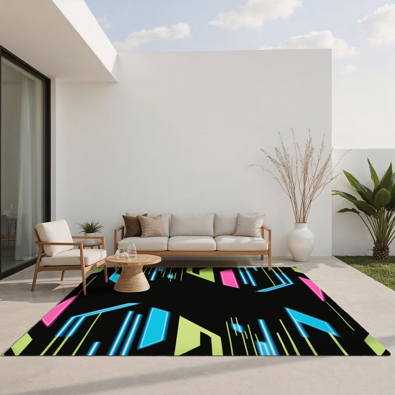 Tapis intérieur et extérieur Vibrance Path, Rectangle 1 pi 6 po x 2 pi 6 po