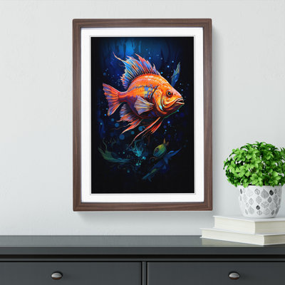 Fish Digital - Framed Print