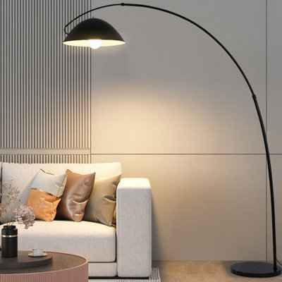 Sonata Arch Floor Lamp With Marble Base | Curved Arm And 3000K Warm Glow | Stylish Lighting