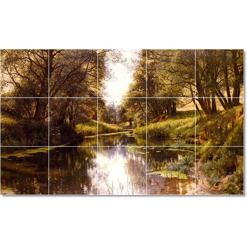 Carreau de peinture murale 40 po x 24 po 8 po x 8 po, Peder Mork Monsted Country W22825