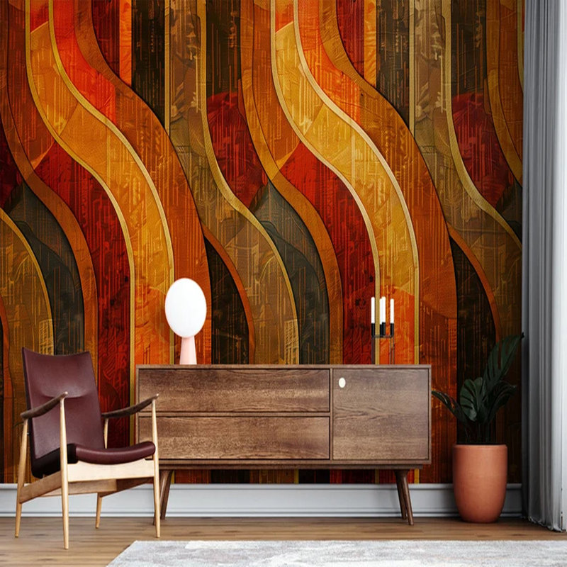 Retro Wave Curves, 236" L x 117.96" W