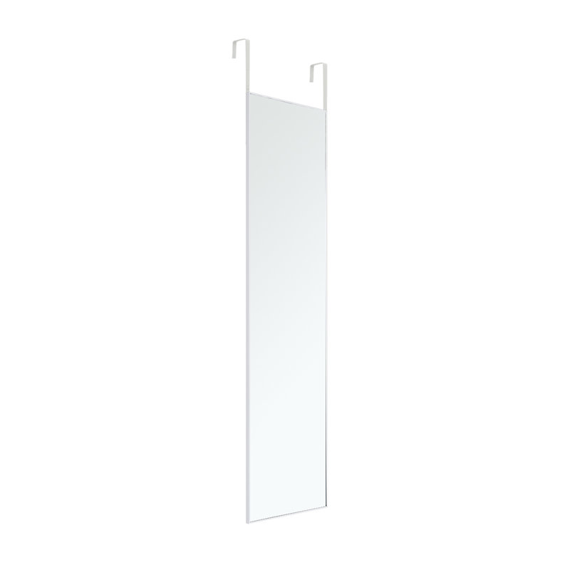 Metal Rectangle Mirror, White