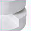 Modern Rotating Small Circular Coffee Table with High Gloss White Finish &amp; Space-Saving Hidden Storage