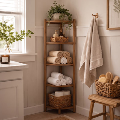 Solid Wood Corner Shelves