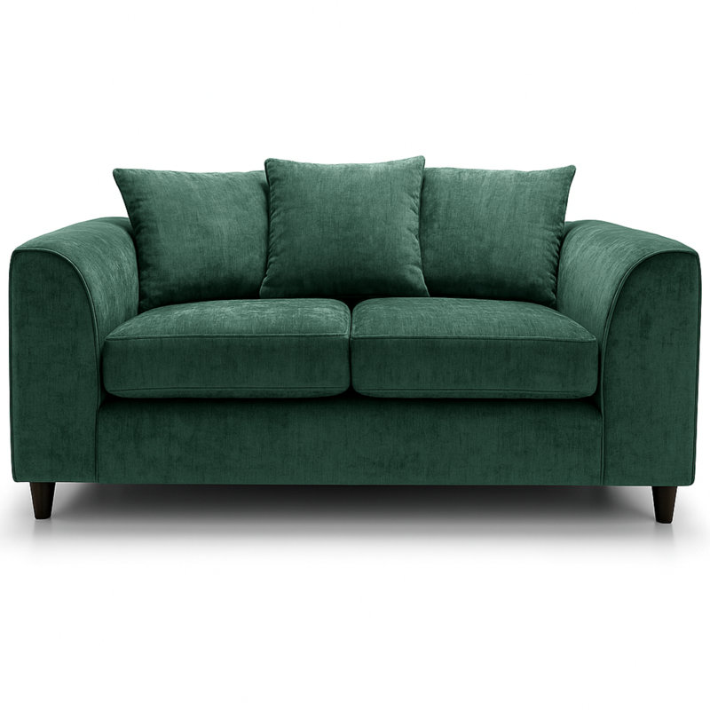 2 Seater Chenille Sofa, Green