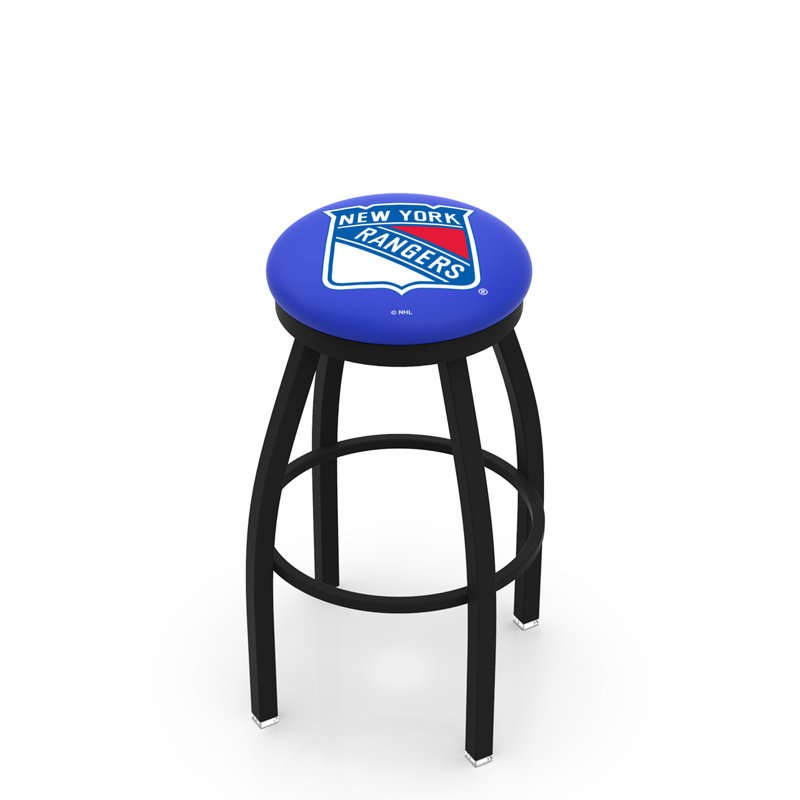 Tabouret de bar pivotant de 30 po NCAA, Ride noire, New York Rangers